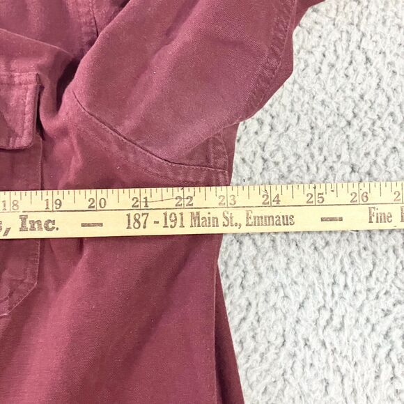 LL Bean Shirt Mens Large‎ Tall Red Chamois Flannel Heavy Weight Pockets Outdoors - Picture 3 of 5